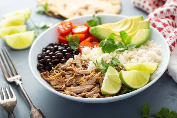 Pork carnitas bowl or burrito bowl