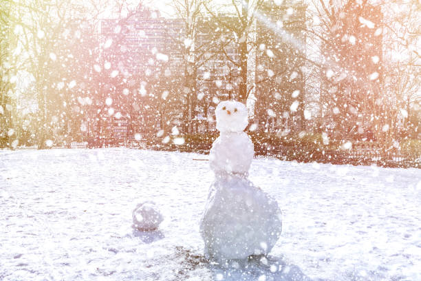 City Snowman City snowman philadelphia winter stock pictures, royalty-free photos & images