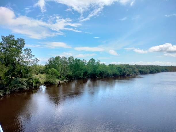 The scenery of beautiful sky on the river