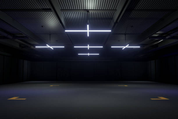 istock Empty hall exhibition centre.The backdrop for exhibition stands, booth,market,trade show.Conversation for activity,meeting.Arena for entertainment,event,sports.Indoor  for Factory,showroom.3d Background for online.3d render. 1349317748
