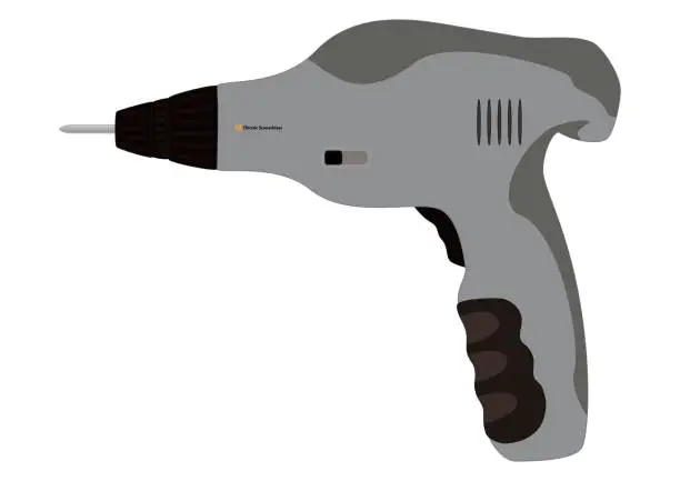 Vector illustration of Electric screwdriver