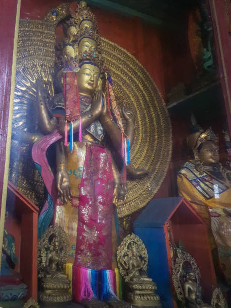 istock buddha disciple golden statue close up shot at monastery from different perspective 1349322989