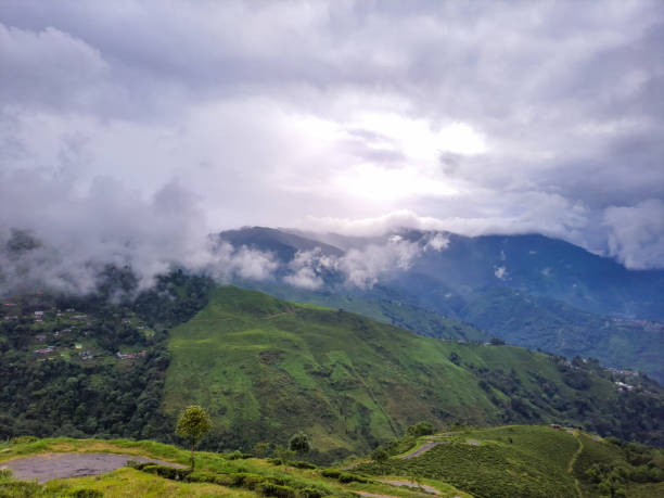 istock green mountain with dramatic sky at morning from hill top 1349324889