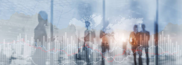 istock Business Growth Finance graph chart forex exchange concept double exposure mixed media 1349325294