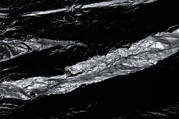 istock Shot of the polyethylene surface on black background 1349329876