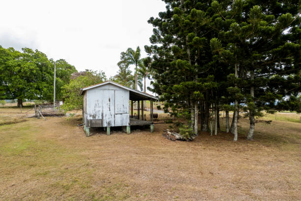 Old sheds in countryside