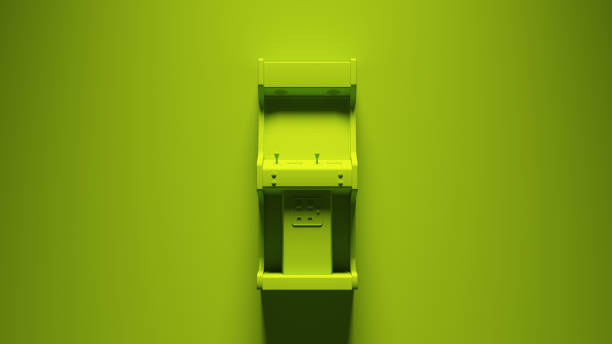 istock Green Arcade Machines with Bright Green Background 1349331249