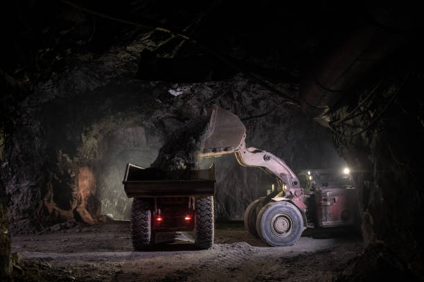 istock underground gold mining loader truck industry metal 1349335114