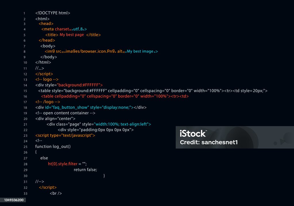 Html Code 1 Stock Illustration - Download Image Now - Coding, Html ...