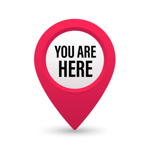 istock You are here sign icon mark. Destination or location point concept. Pin position marker design 1349336473
