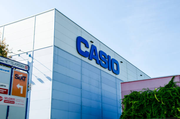 CASIO logo on the building stock photo