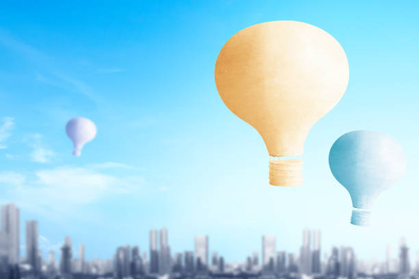 istock Colorful air balloon flying 1349339961