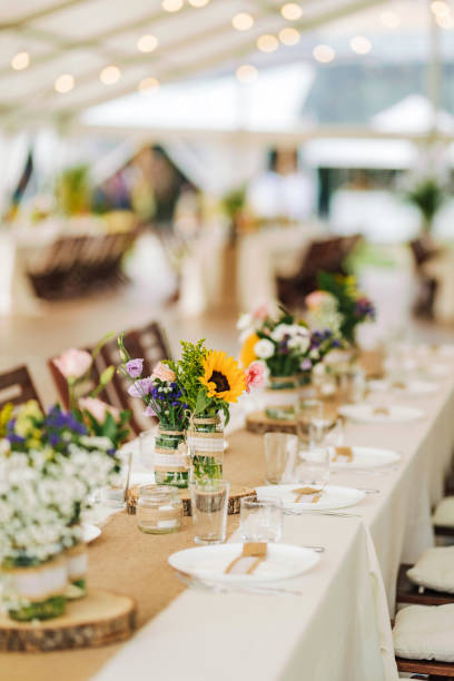 istock Fresh flowers wedding decoration. 1349340191