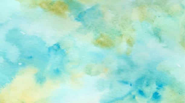 Hand painted abstract watercolor as background Hand painted abstract watercolor as horizontal background. watercolor background stock illustrations