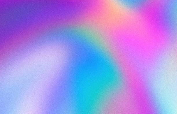 ilustrações de stock, clip art, desenhos animados e ícones de abstract pastel holographic blurred grainy gradient background - gradiente de cor