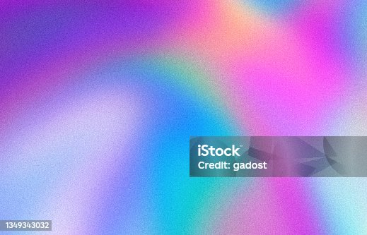 istock Abstract pastel holographic blurred grainy gradient background 1349343032