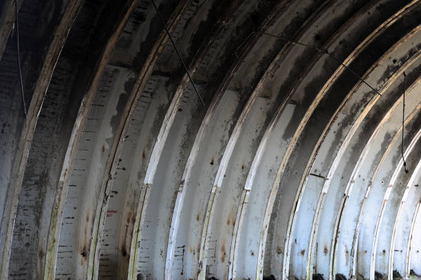 Prussian abandoned aircraft hangar military landscape