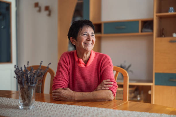 istock Cheerful elderly woman portrait 1349346381