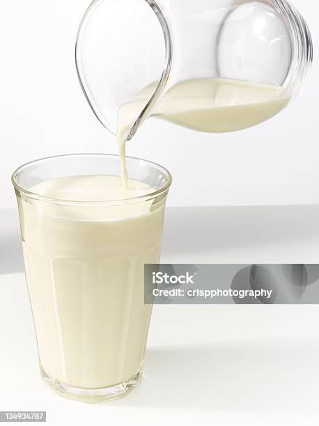 Pouring Milk In A Glass Stock Photo - Download Image Now - Cold Temperature, Dairy Product, Drink