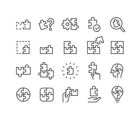 Editable Stroke - Puzzle - Line Icons