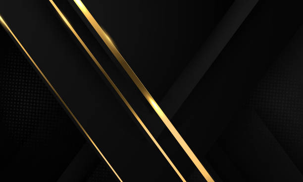 istock The beauty of a gold black poster on an abstract background with a VIP premium dynamic. 1349354254