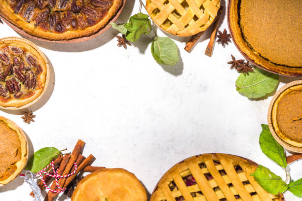 istock Set variety autumn pies – pecan, apple, pumpkin 1349354548