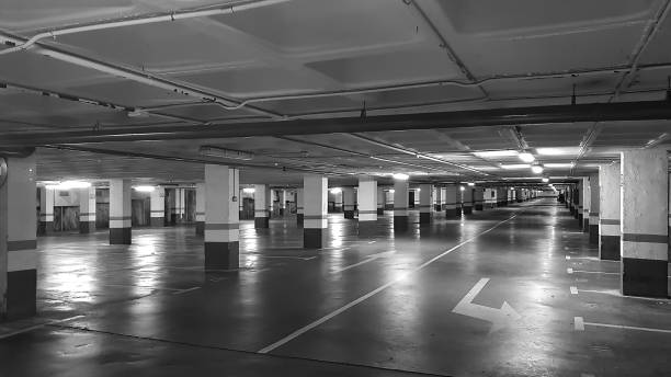 istock Madrid Spain; 01/15/2019: General view of a modern underground parking 1349354817