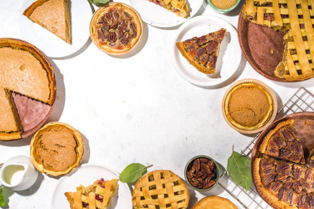 istock Set variety autumn pies – pecan, apple, pumpkin 1349354868