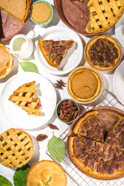 istock Set variety autumn pies – pecan, apple, pumpkin 1349354872