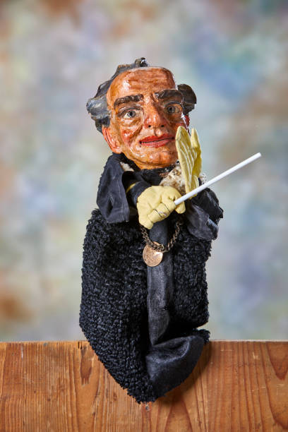 istock Vintage hand puppet from the 1930s, the conductor 1349356000