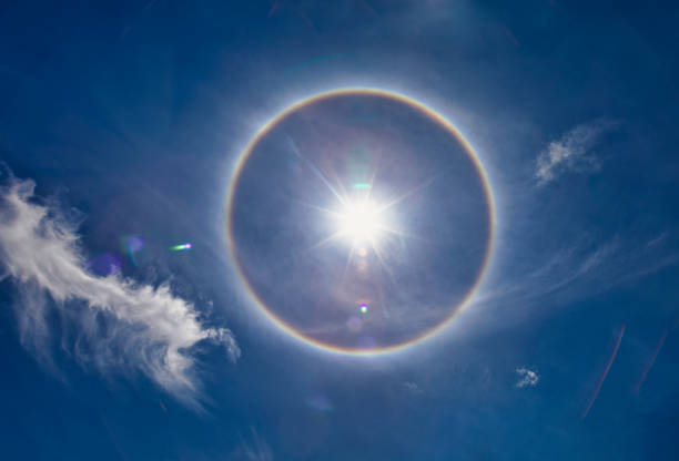 Sun Halo with a blue sky background