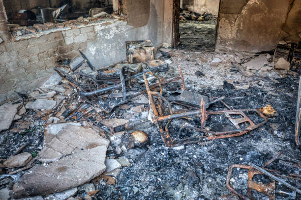 istock After pictures of a burned down warehouse 1349357473