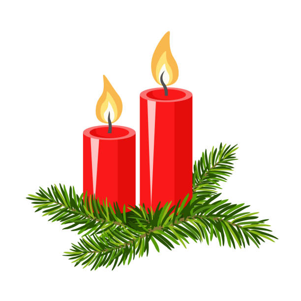 vector - шаблон адвент-свечей. - christmas candle advent holiday stock illustrations