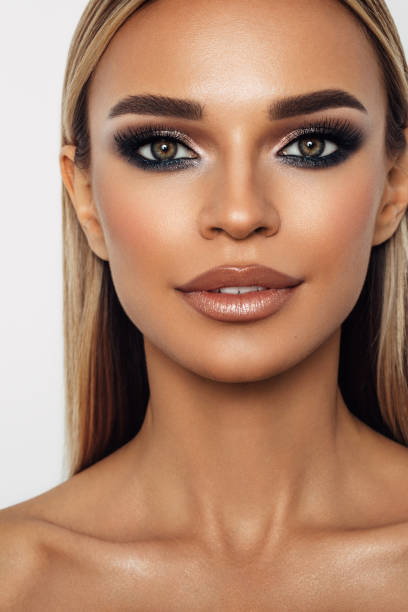 istock Beautiful woman with bright make-up 1349366547