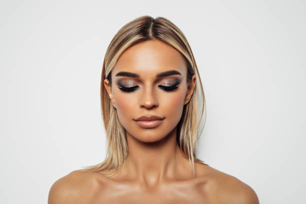 Beautiful woman with bright make-up