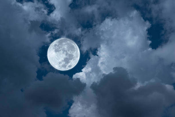 istock Full moon with clouds in the sky. 1349368204