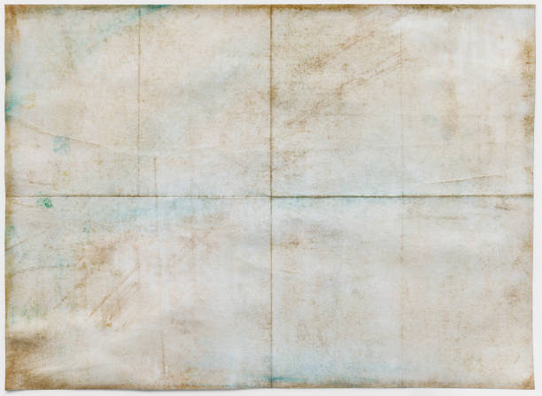 istock Old sheet paper creased, abstract background 1349371963