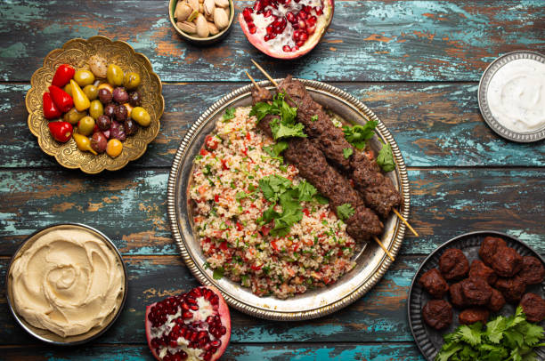 istock Arab Turkish assorted food from above 1349372120
