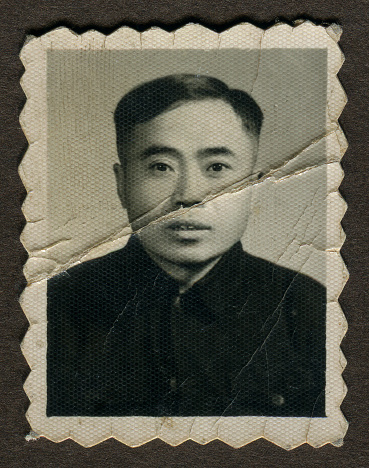 1960s Chinese men portrait monochrome old photo