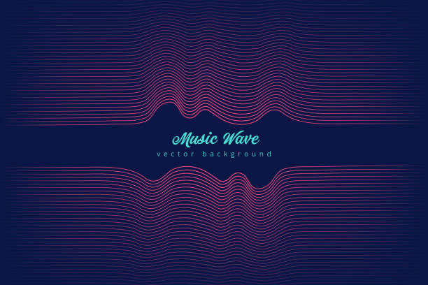 Abstract pink Rhythmic Sound Wave background Sound waves. Motion sound wave abstract background. stock illustration creative graph backgrounds stock illustrations