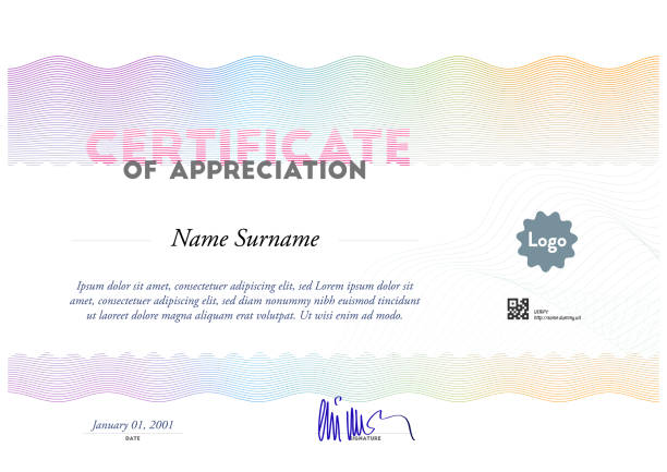 certificate of appreciation vector art illustration