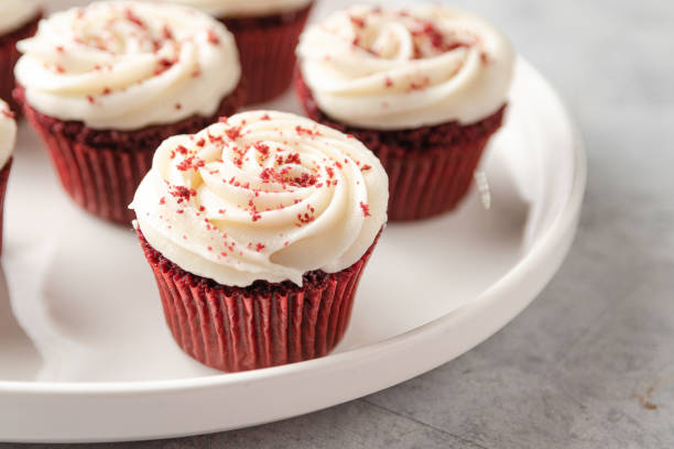 istock closeup of red velvet cupcakes on a light background 1349384609