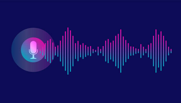 istock Sound wave equalizer isolated on dark background. Voice and music audio concept. Sound from microphone. Vector illustration 1349385771