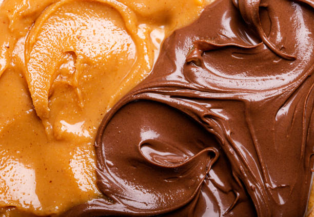 istock Peanut butter and chocolate closeup 1349387556