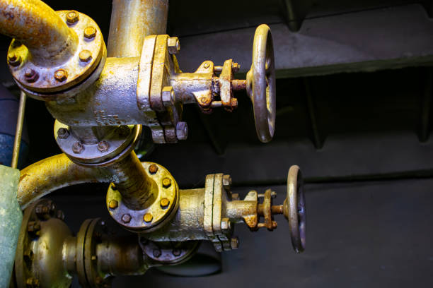 istock pipelines with valves, industrial fittings 1349389483