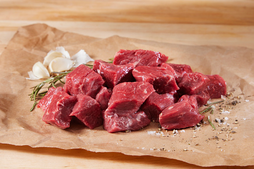 Raw Beef Stewing Meat