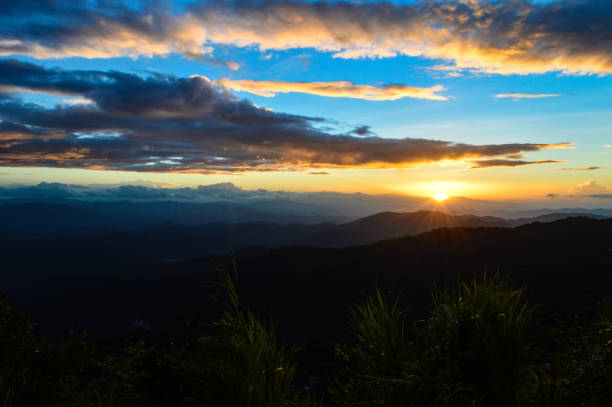 istock Sunset in Twilight time Over the Mountains in the Evening. 1349392567