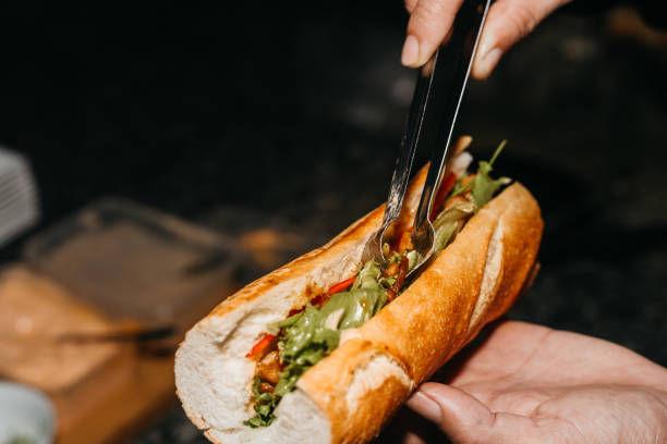 Banh mi Traditional Sandwich Vietnam stock photo