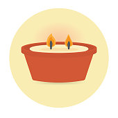 Ceramiczna świeca cmentarna, latarnia na Dzień Wszystkich Świętych