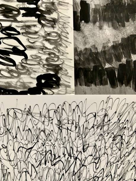 Black Watercolor Painting and Marker Studies